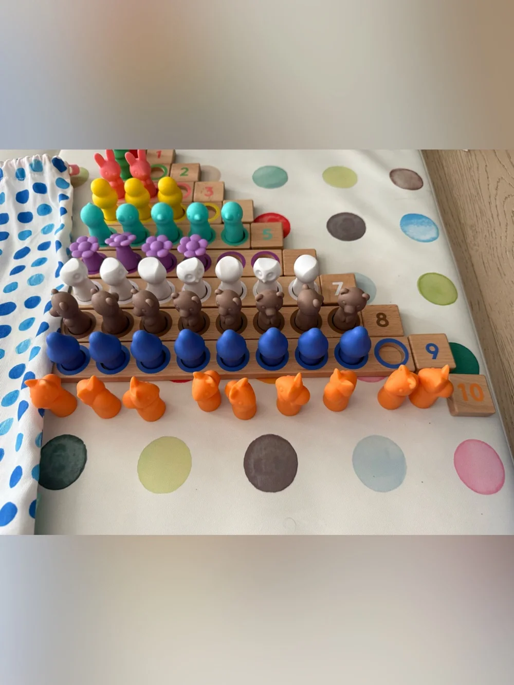 Lovevery. Montessori Math Bars & Number Tiles - not completed